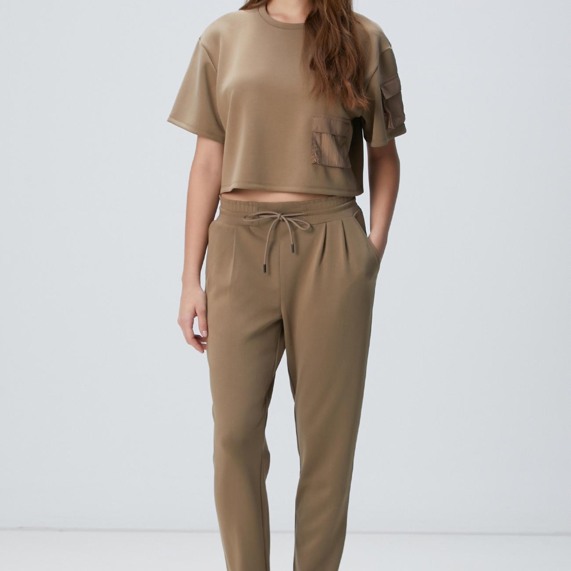 Network Kadın Haki Modal Karışımlı Eşofman