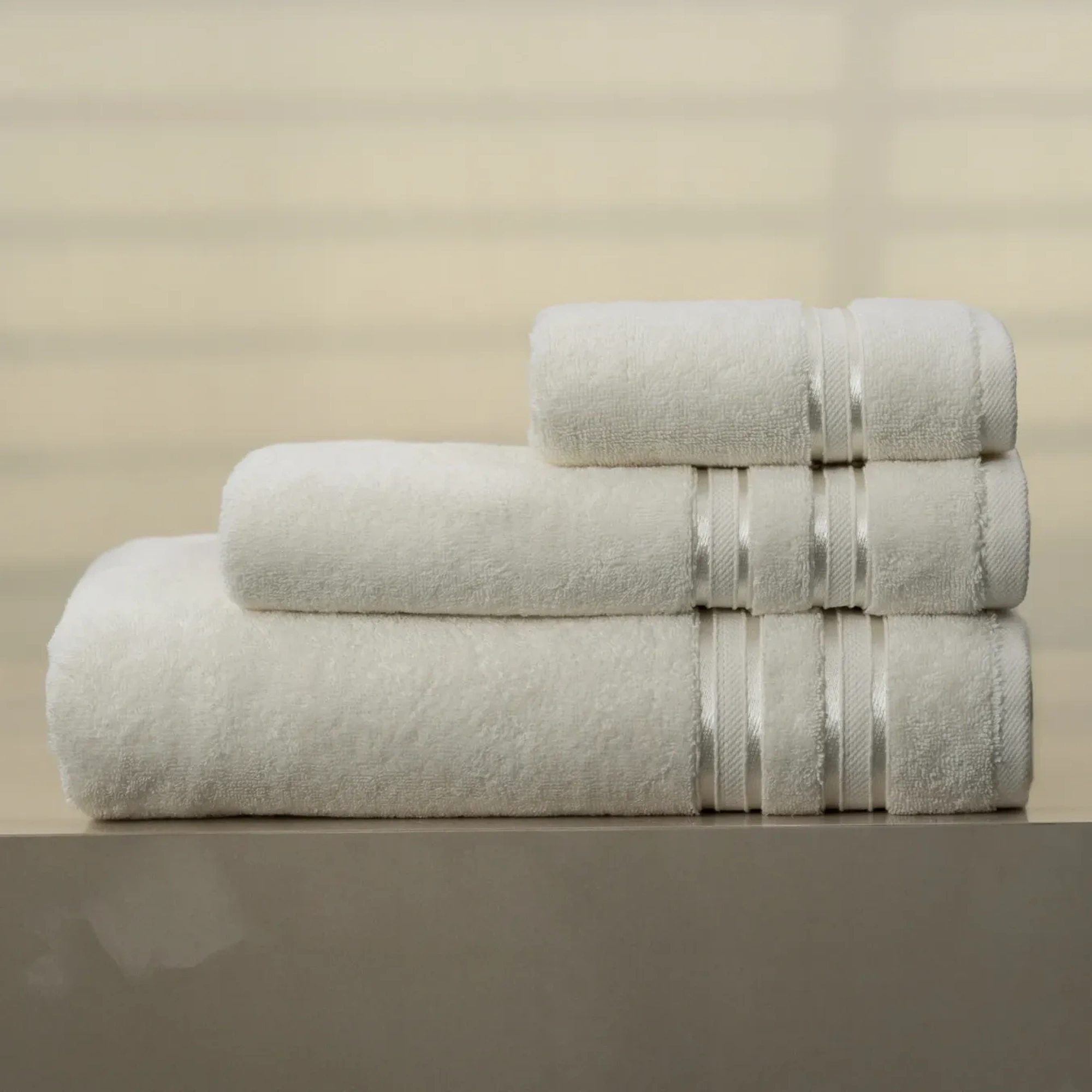 Qua Home Olite Penye Pamuk El Havlusu Ekru 30x50 cm