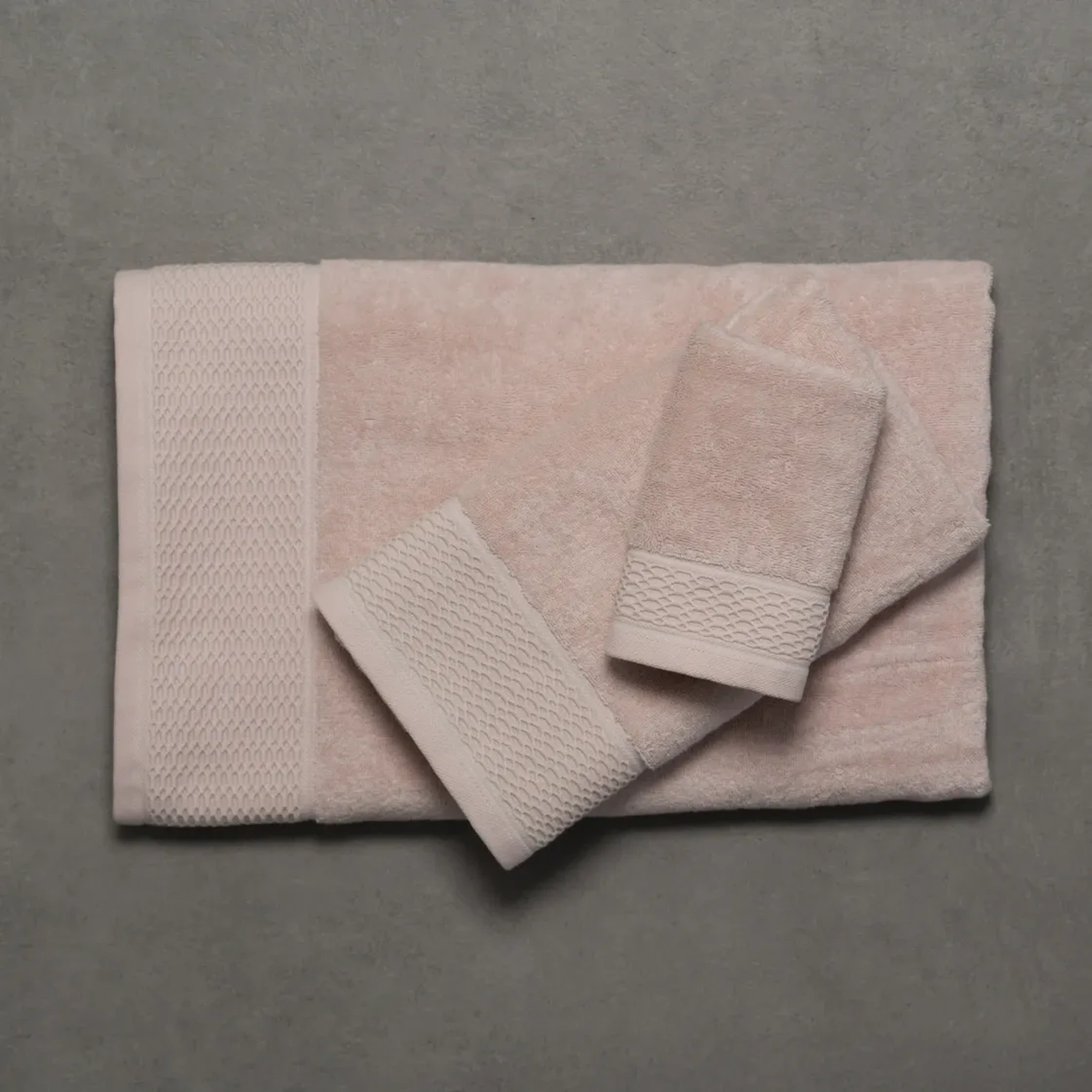 Qua Home Poppy Penye Pamuk El Havlusu Açık Pembe 30x50 cm