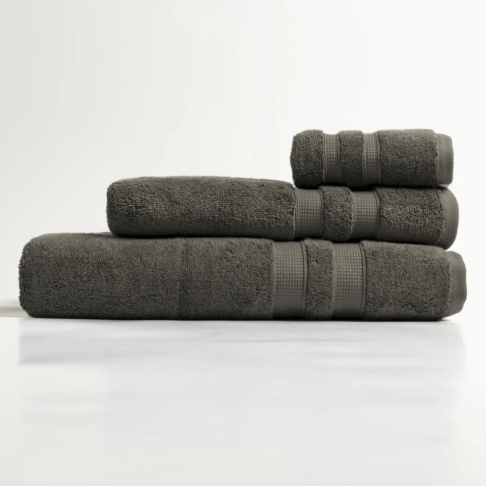 Qua Home Narciso Penye Pamuk El Havlusu Antrasit 30x50 cm