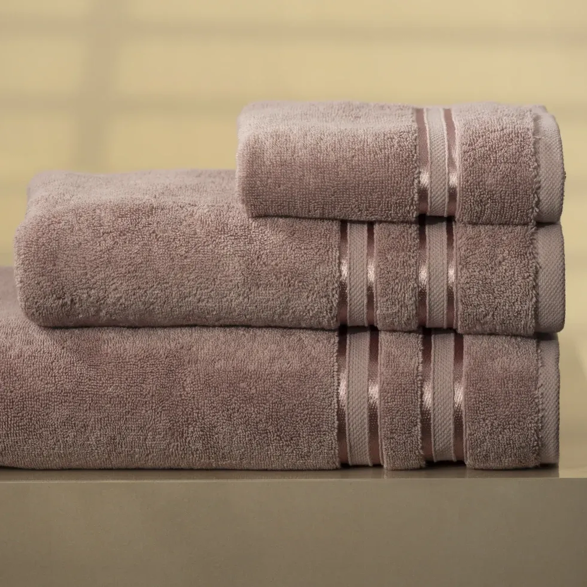 Qua Home Olite Penye Pamuk El Havlusu Gül Kurusu 30x50 cm