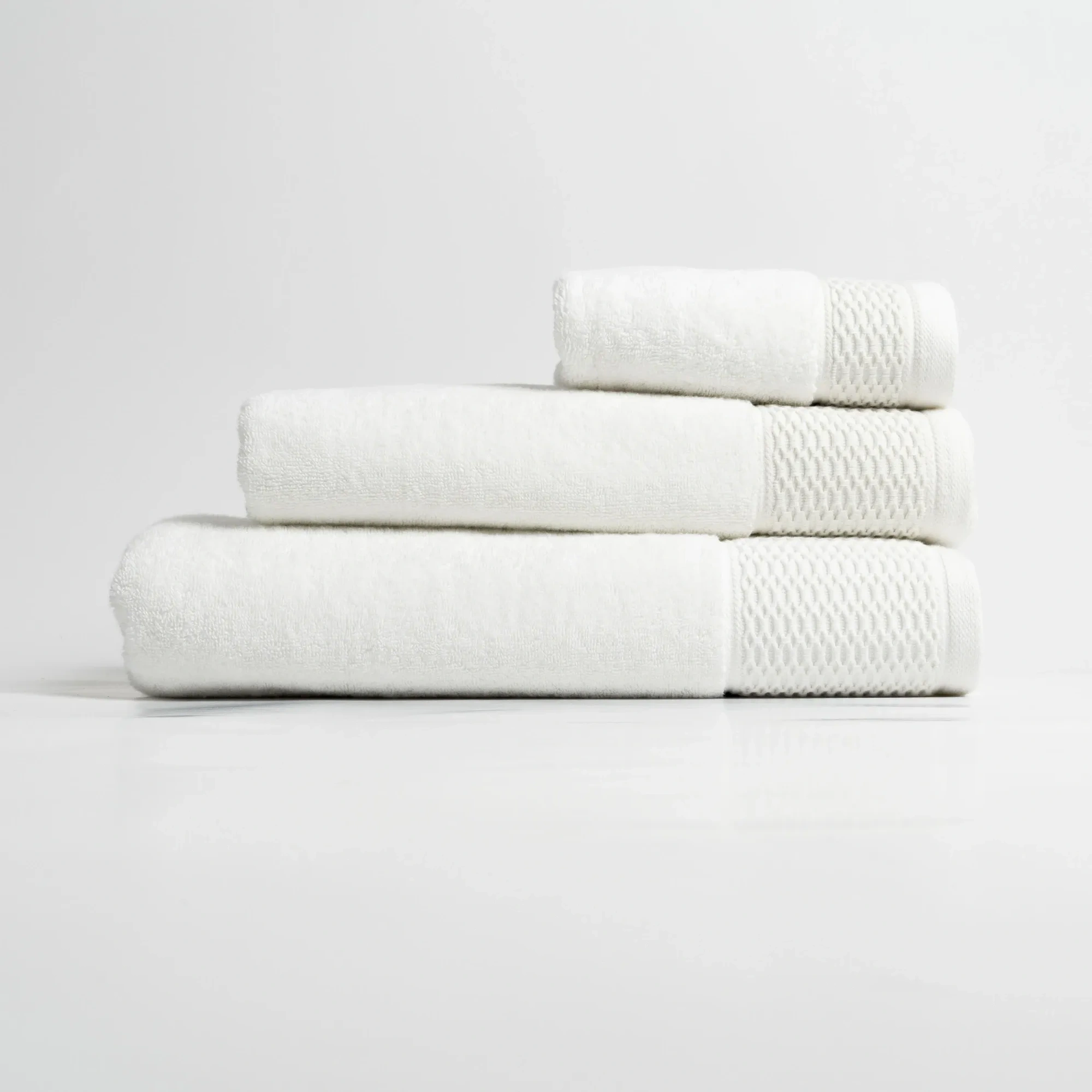 Qua Home Poppy Penye Pamuk El Havlusu Beyaz 30x50 cm