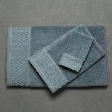  Qua Home Poppy Penye Pamuk El Havlusu Mavi 30x50 cm