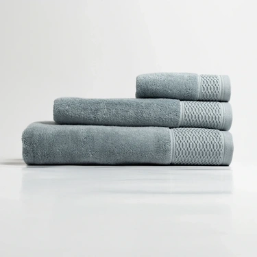  Qua Home Poppy Penye Pamuk El Havlusu Mavi 30x50 cm