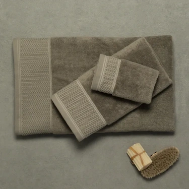  Qua Home Poppy Penye Pamuk El Havlusu Taş 30x50 cm