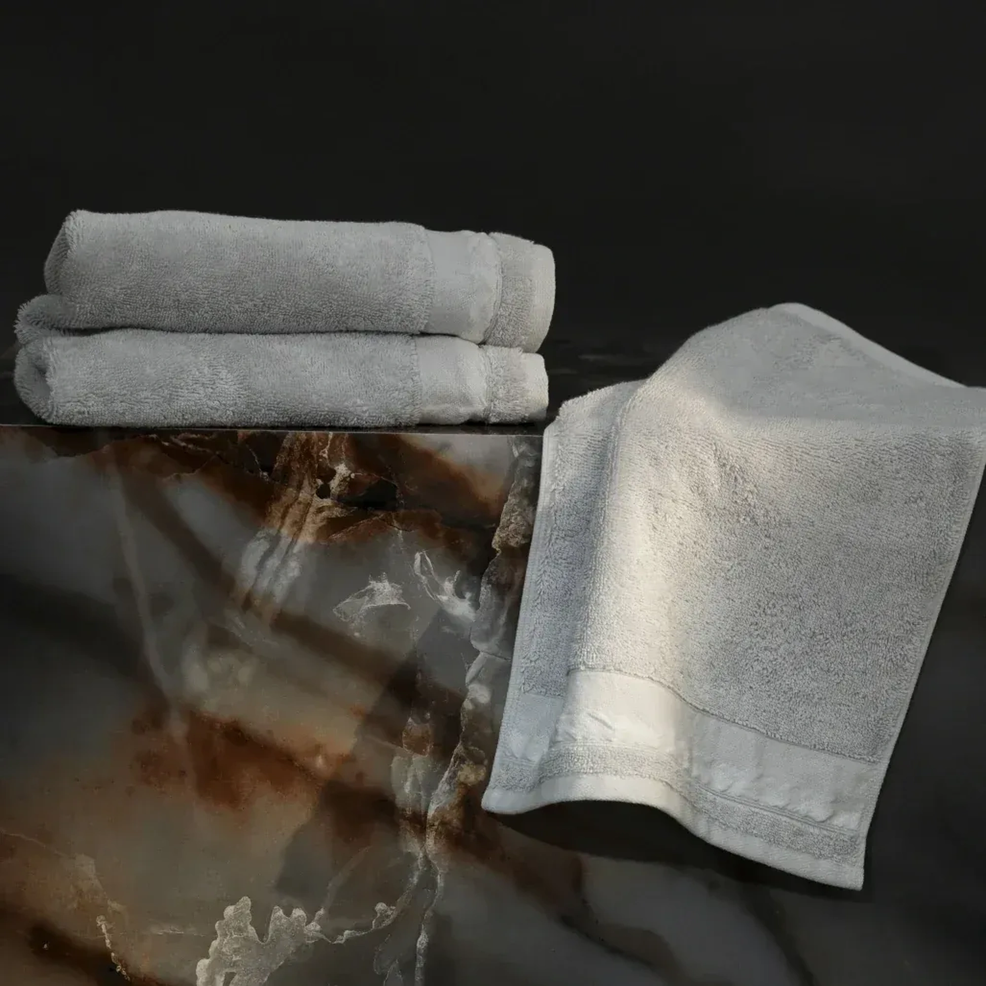 Qua Home Chamelion Pima Pamuk El Havlusu Gri 30x50 cm