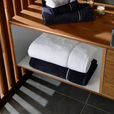  Qua Home Petunia Pima Pamuk El Havlusu Beyaz Taş 30x50 cm