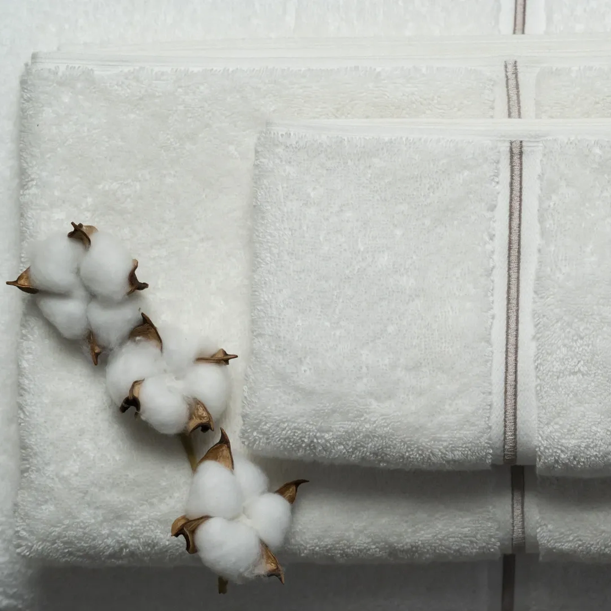 Qua Home Petunia Pima Pamuk El Havlusu Beyaz Taş 30x50 cm