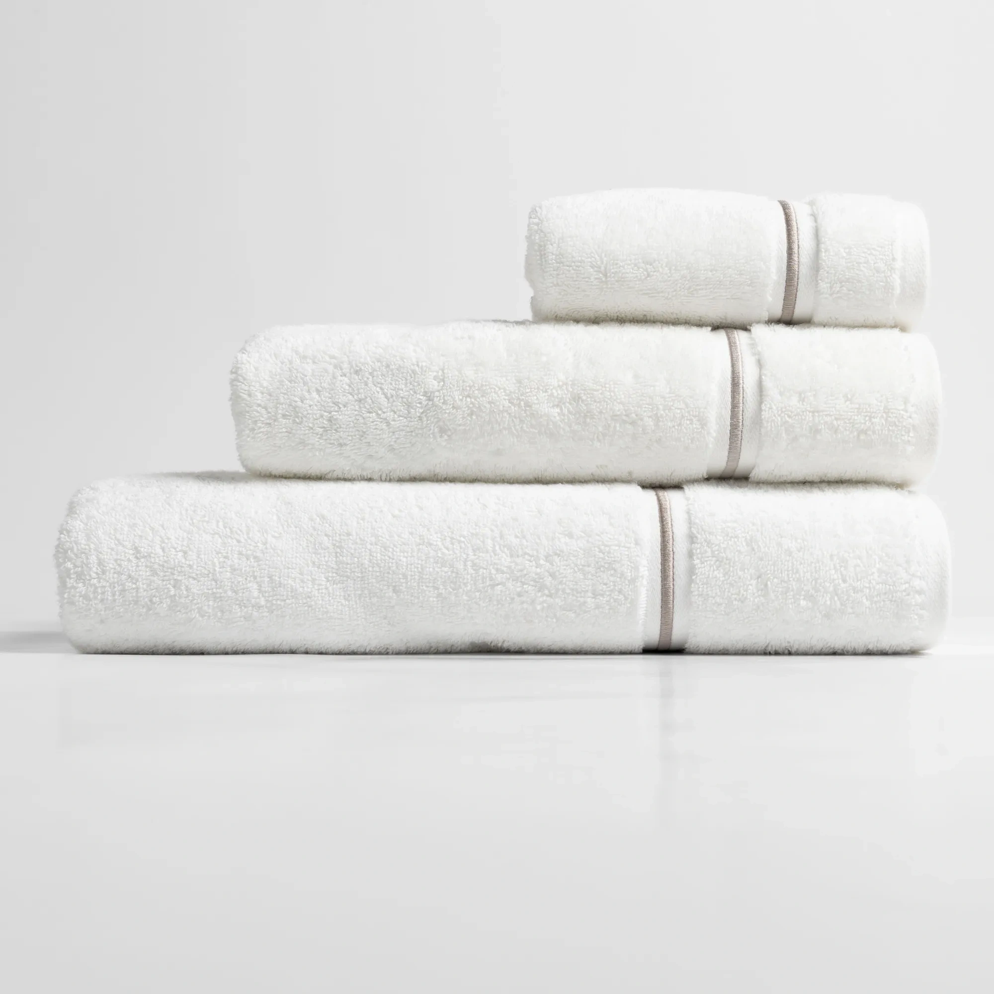 Qua Home Petunia Pima Pamuk El Havlusu Beyaz Taş 30x50 cm