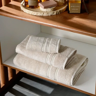  Qua Home Dandelion Pima Pamuk El Havlusu Bej 30x50 cm