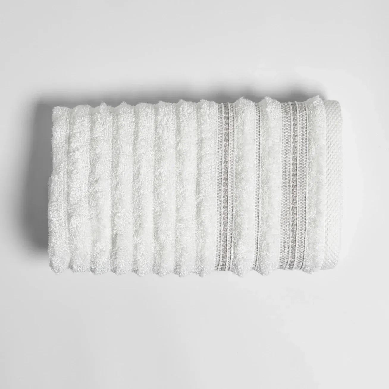  Qua Home Aster Pima Pamuk Yüz Havlusu Beyaz 50x90 cm