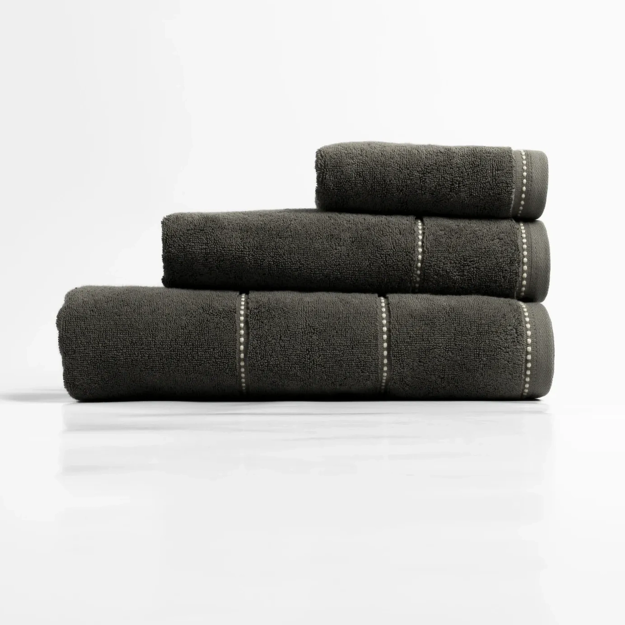 Qua Home Copper Penye Pamuk Yüz Havlusu Antrasit 50x90 cm