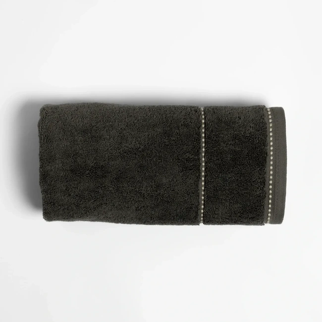  Qua Home Copper Penye Pamuk Yüz Havlusu Antrasit 50x90 cm