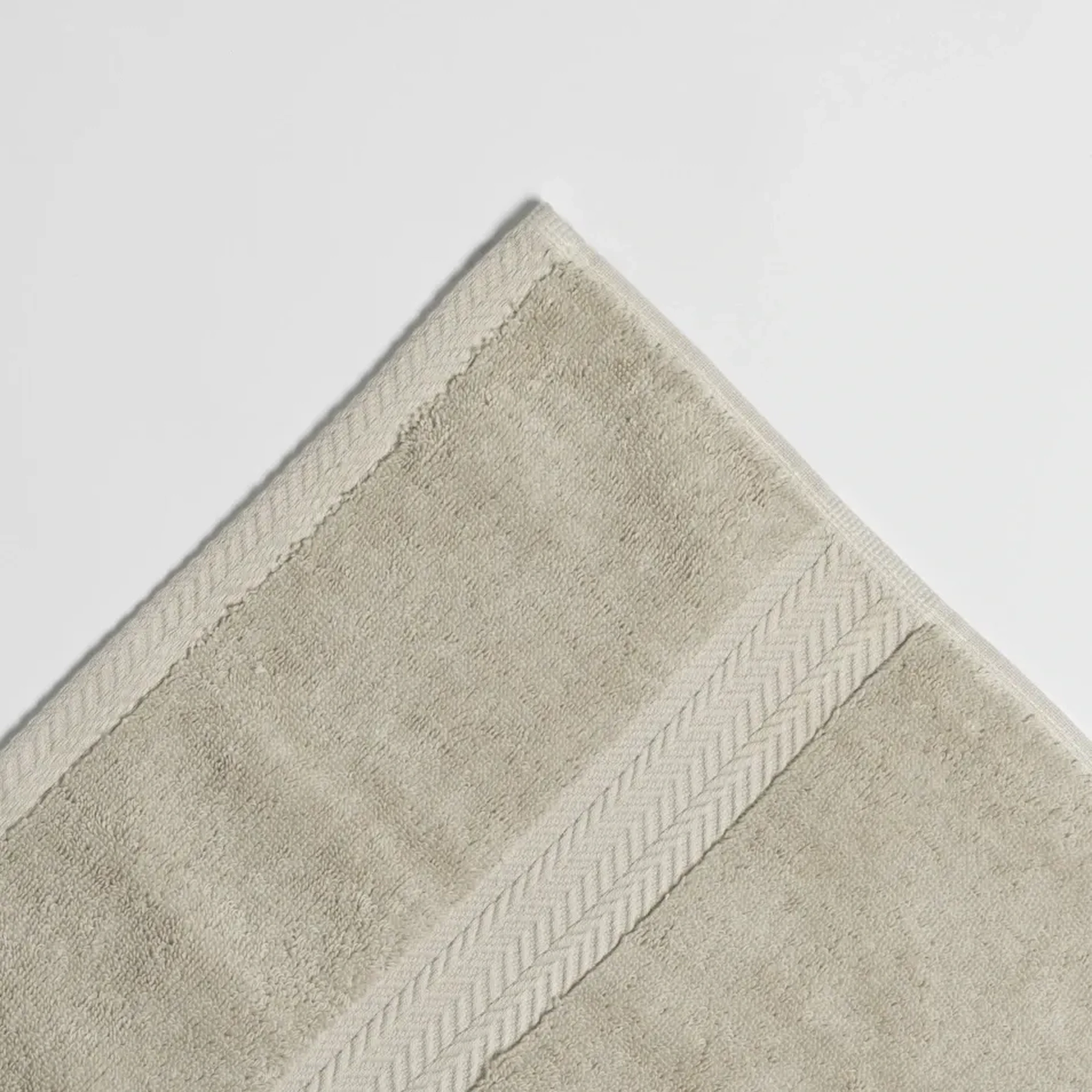 Qua Home Laure Penye Pamuk Yüz Havlusu Ekru 50x90 cm