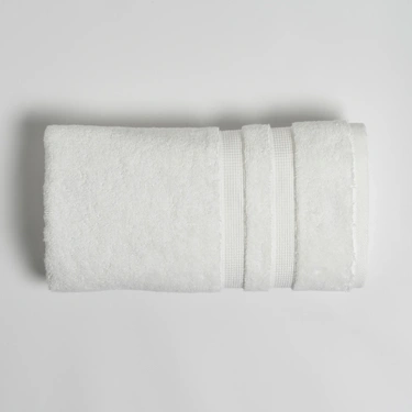  Qua Home Narciso Penye Pamuk Yüz Havlusu Beyaz 50x90 cm