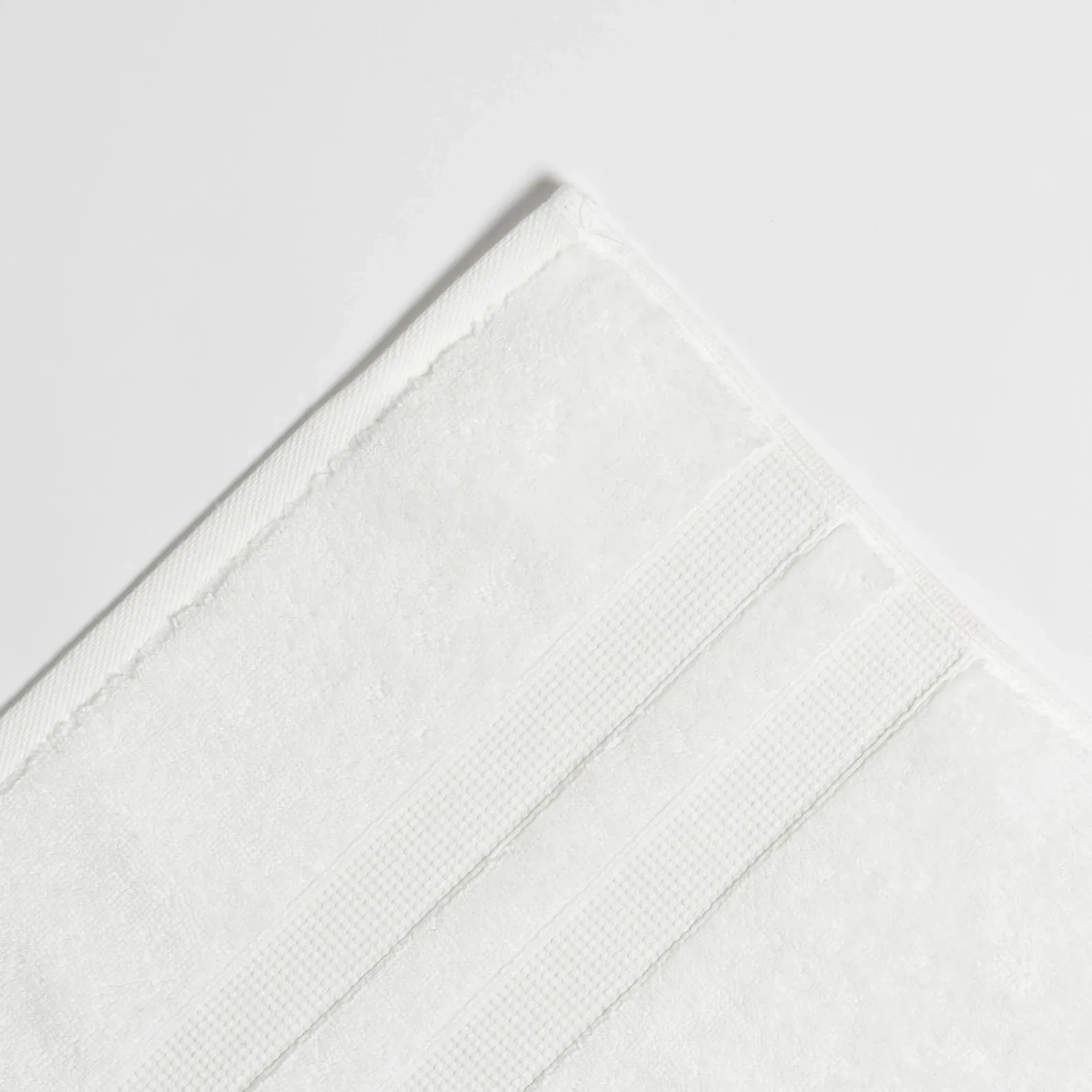 Qua Home Narciso Penye Pamuk Yüz Havlusu Beyaz 50x90 cm