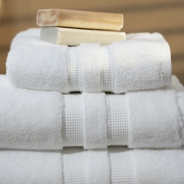  Qua Home Narciso Penye Pamuk Yüz Havlusu Beyaz 50x90 cm