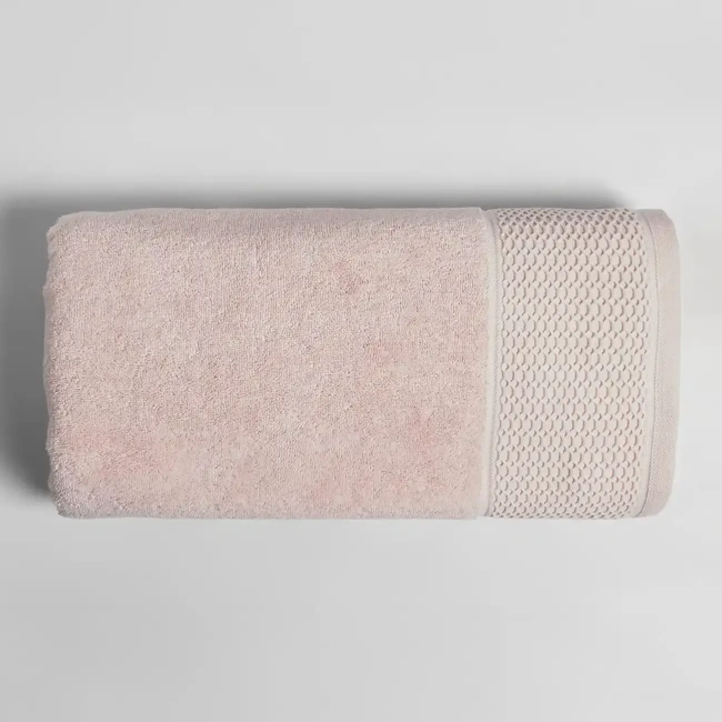  Qua Home Poppy Penye Pamuk Yüz Havlusu Açık Pembe 50x90 cm