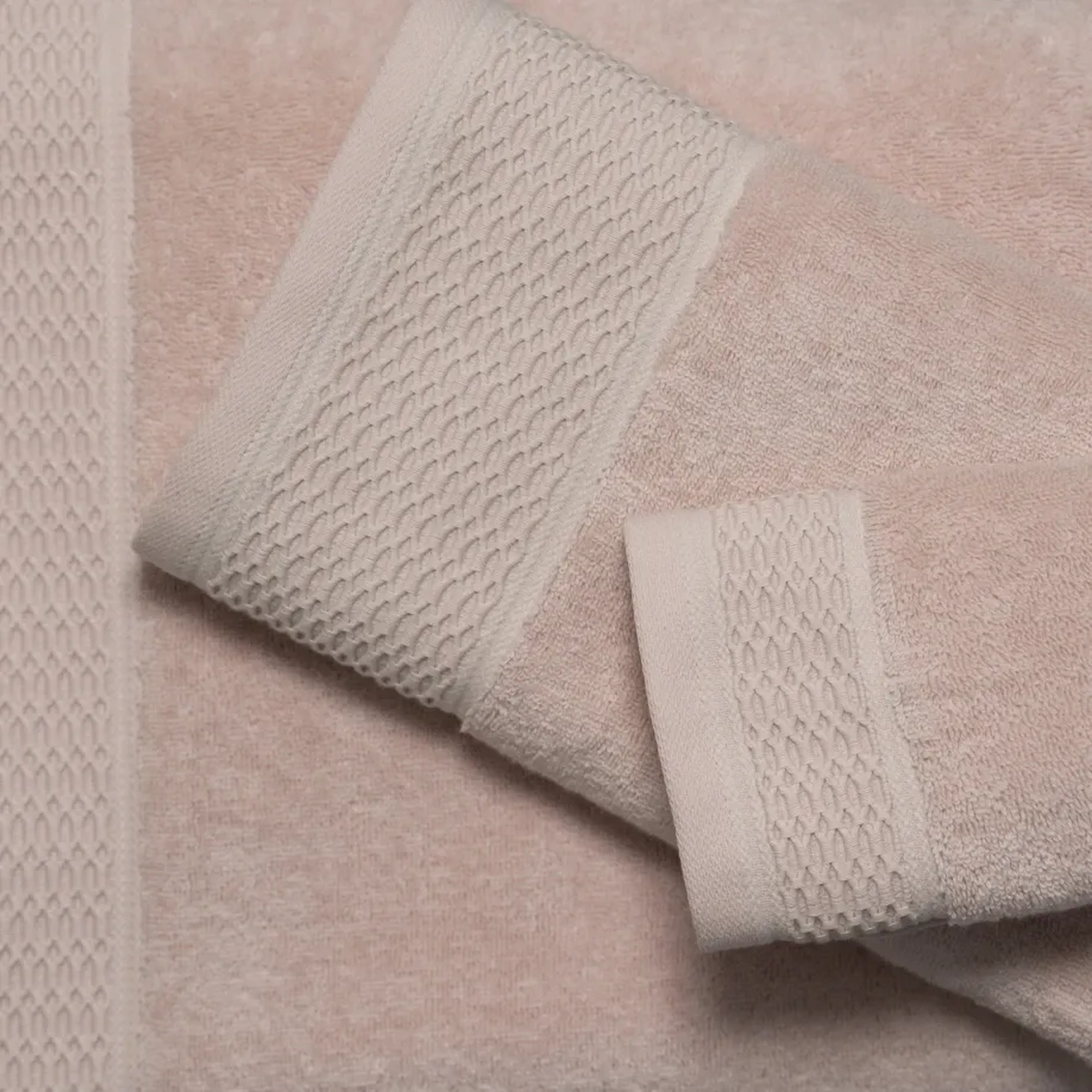 Qua Home Poppy Penye Pamuk Yüz Havlusu Açık Pembe 50x90 cm