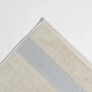  Qua Home Violette Penye Pamuk Yüz Havlusu Beyaz Bej 50x90 cm