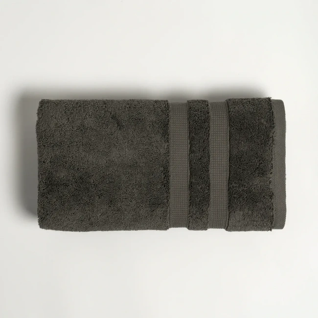  Qua Home Narciso Penye Pamuk Yüz Havlusu Antrasit 50x90 cm