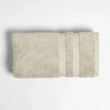  Qua Home Narciso Penye Pamuk Yüz Havlusu Ekru 50x90 cm