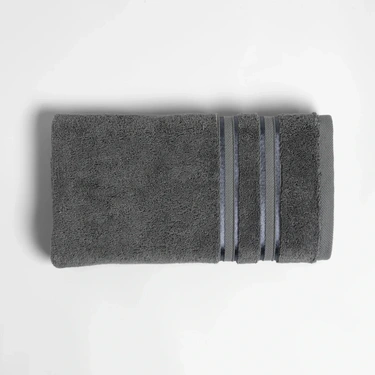  Qua Home Olite Penye Pamuk Yüz Havlusu Gri 50x90 cm