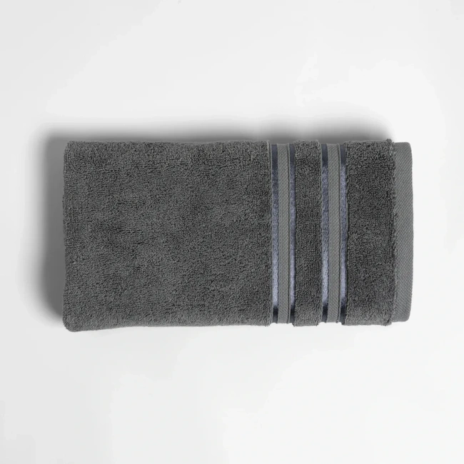  Qua Home Olite Penye Pamuk Yüz Havlusu Gri 50x90 cm