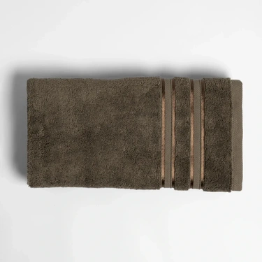  Qua Home Olite Penye Pamuk Yüz Havlusu Kahverengi 50x90 cm