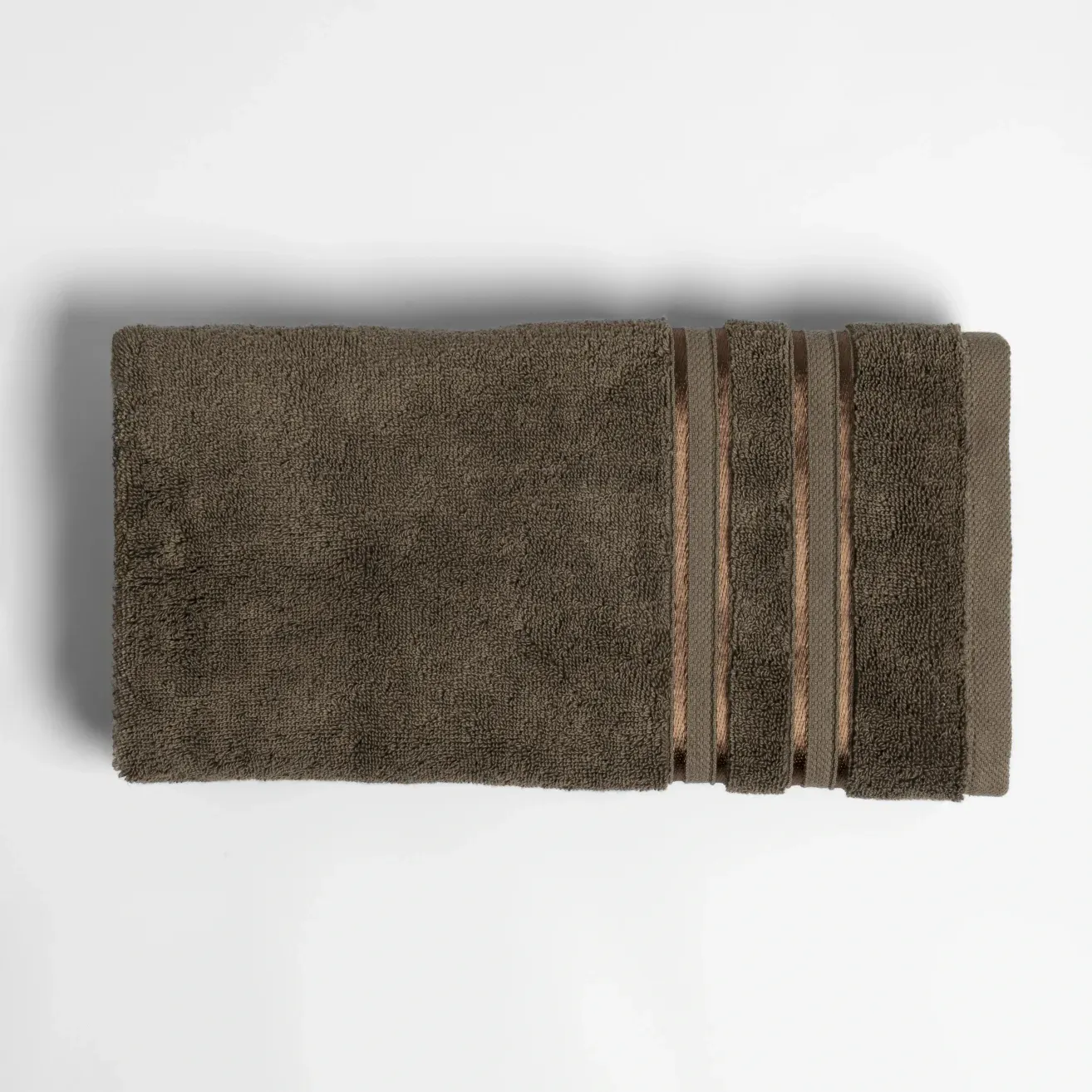  Qua Home Olite Penye Pamuk Yüz Havlusu Kahverengi 50x90 cm