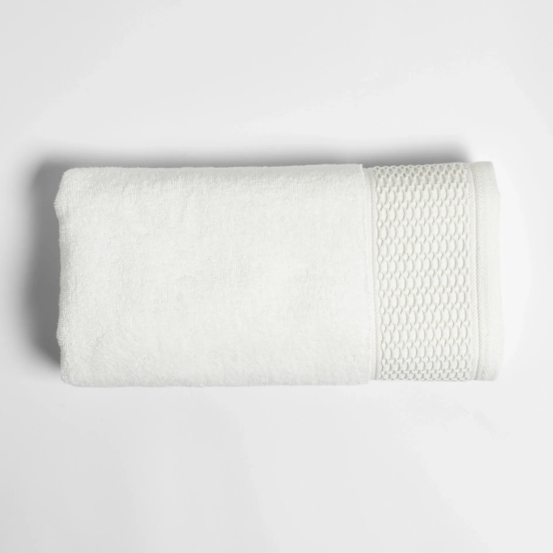  Qua Home Poppy Penye Pamuk Yüz Havlusu Beyaz 50x90 cm