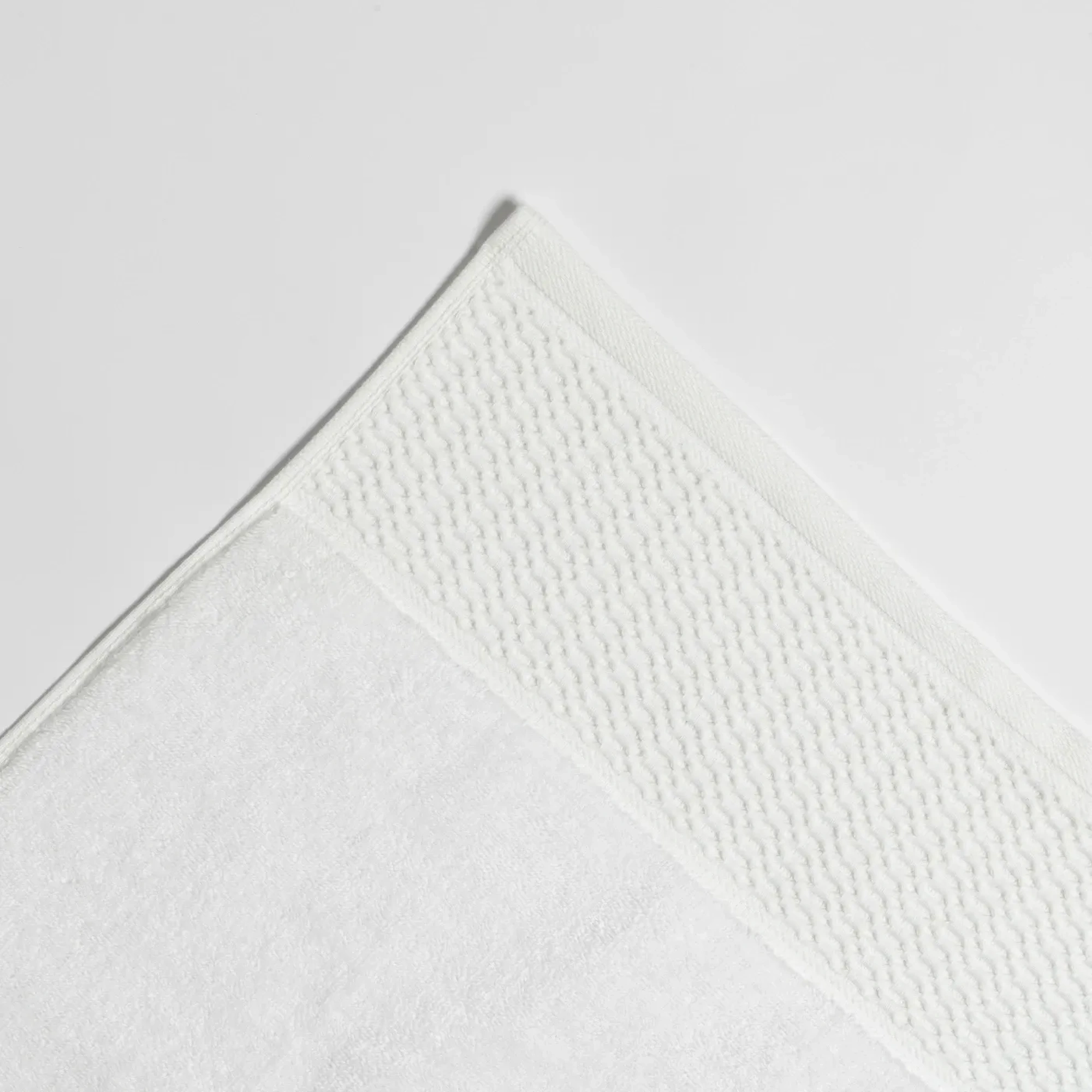 Qua Home Poppy Penye Pamuk Yüz Havlusu Beyaz 50x90 cm