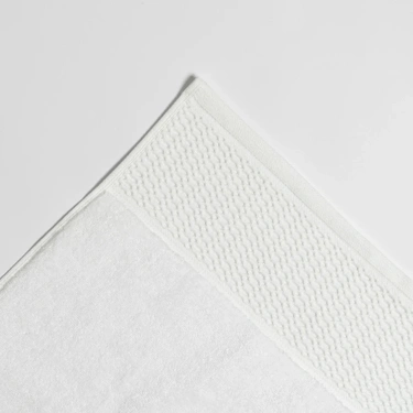  Qua Home Poppy Penye Pamuk Yüz Havlusu Beyaz 50x90 cm