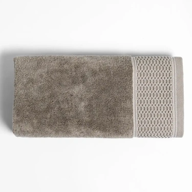  Qua Home Poppy Penye Pamuk Yüz Havlusu Taş 50x90 cm