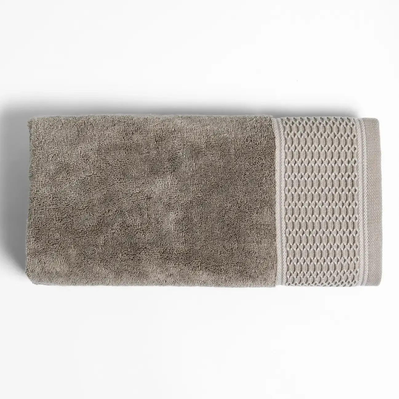  Qua Home Poppy Penye Pamuk Yüz Havlusu Taş 50x90 cm