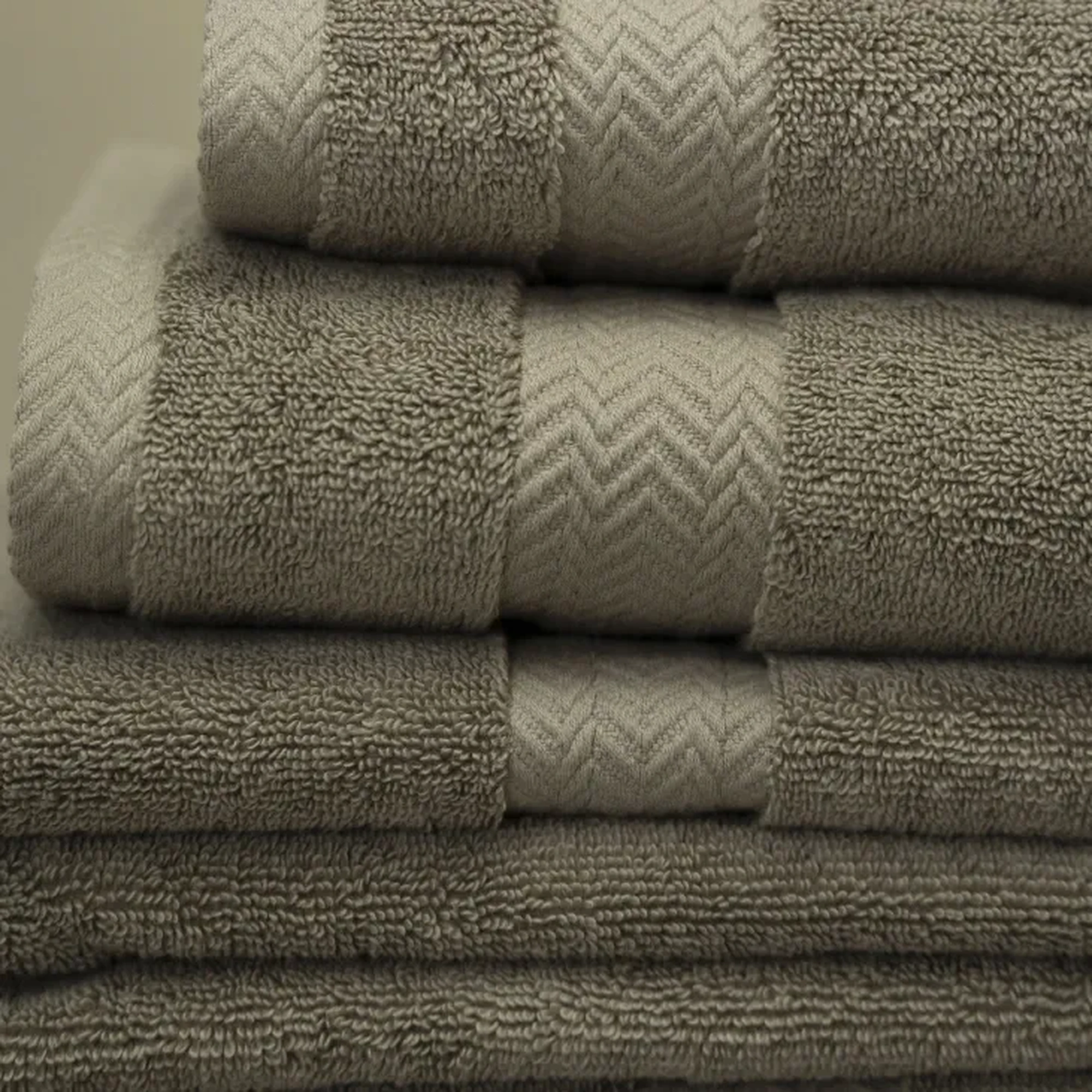 Qua Home Laure Penye Pamuk Yüz Havlusu Taş 50x90 cm