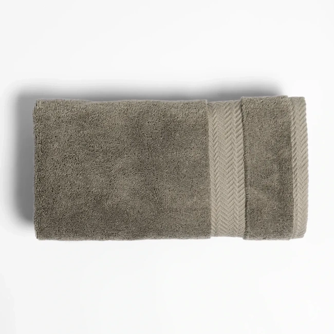  Qua Home Laure Penye Pamuk Yüz Havlusu Taş 50x90 cm