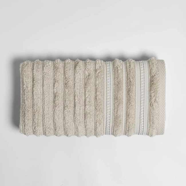  Qua Home Aster Pima Pamuk Yüz Havlusu Bej 50x90 cm