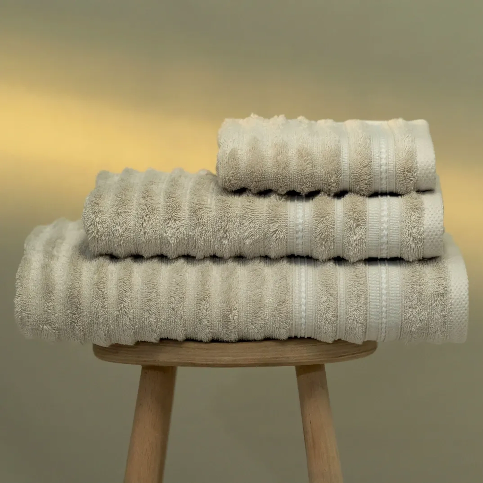 Qua Home Aster Pima Pamuk Yüz Havlusu Bej 50x90 cm