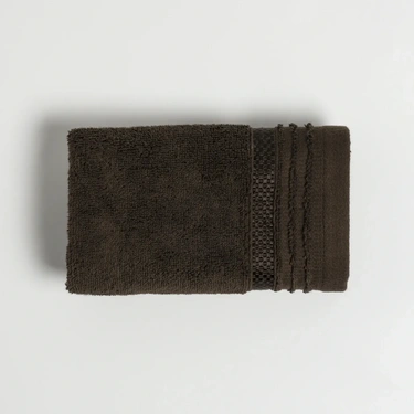  Qua Home Vinca Pima Pamuk Yüz Havlusu Kahverengi 50x90 cm