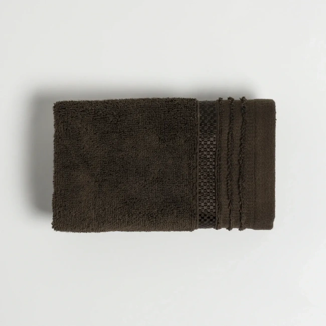  Qua Home Vinca Pima Pamuk Yüz Havlusu Kahverengi 50x90 cm