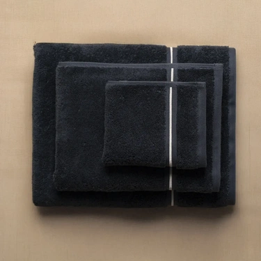  Qua Home Petunia Pima Pamuk Yüz Havlusu Antrasit 50x90 cm