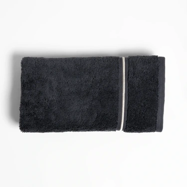  Qua Home Petunia Pima Pamuk Yüz Havlusu Antrasit 50x90 cm