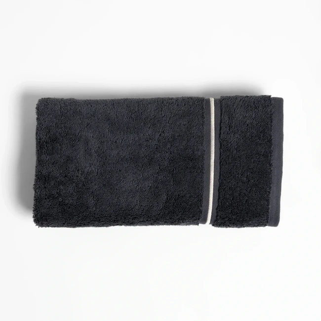  Qua Home Petunia Pima Pamuk Yüz Havlusu Antrasit 50x90 cm