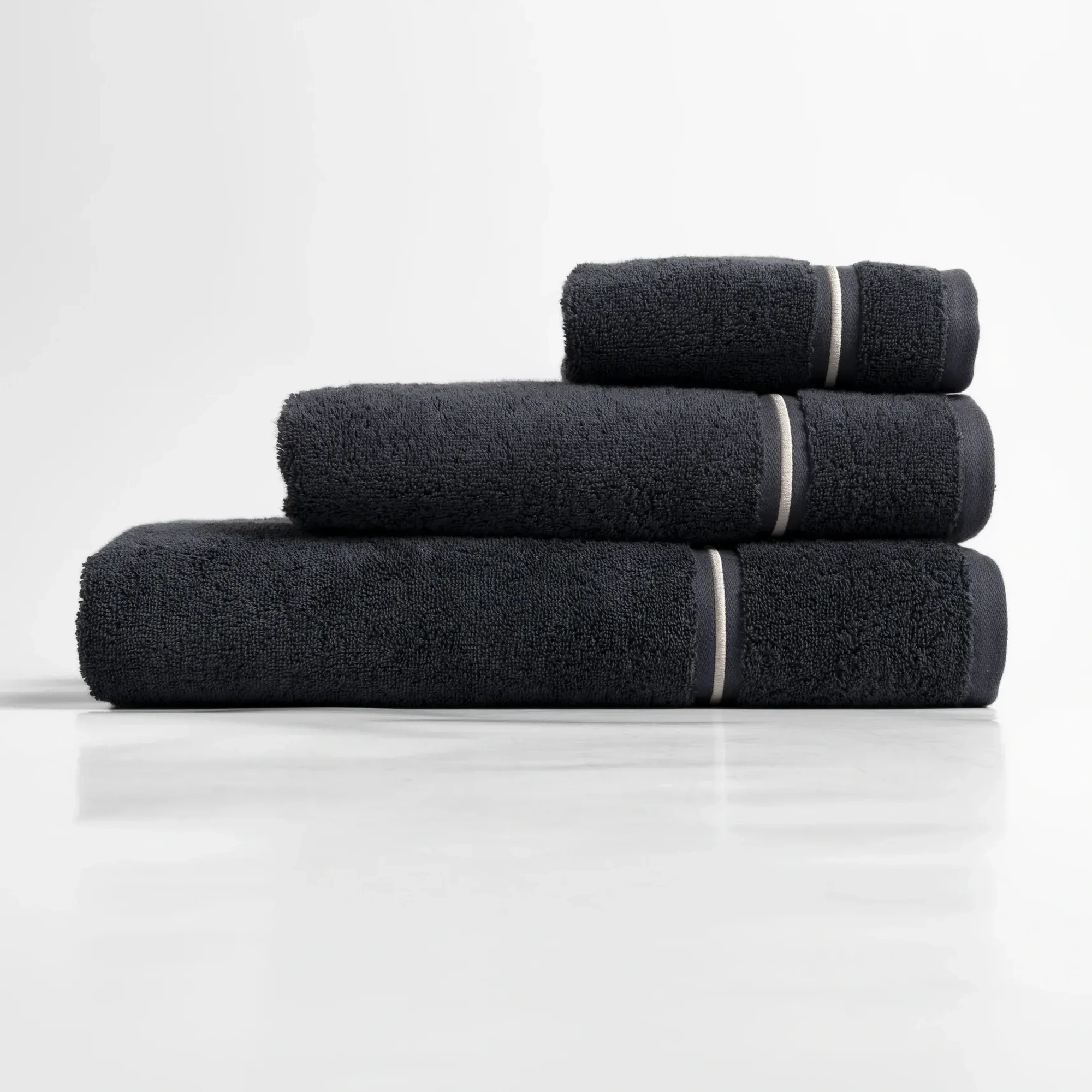 Qua Home Petunia Pima Pamuk Yüz Havlusu Antrasit 50x90 cm