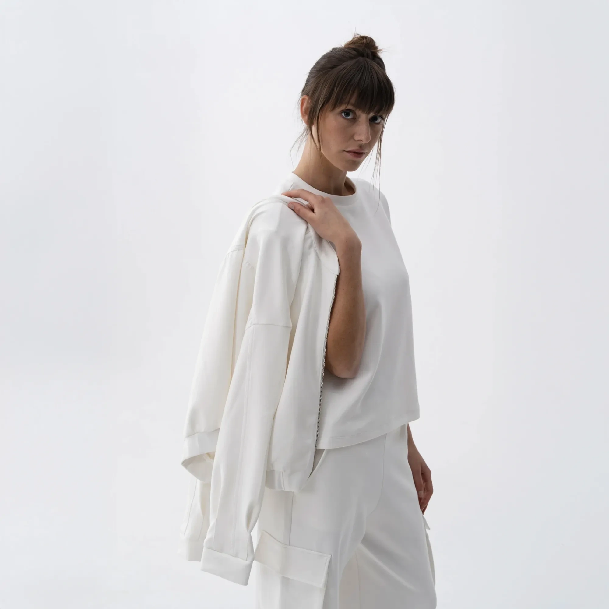 Qua Home Holly Kadın % 100 Pamuk Kısa Kol Tişört Bej