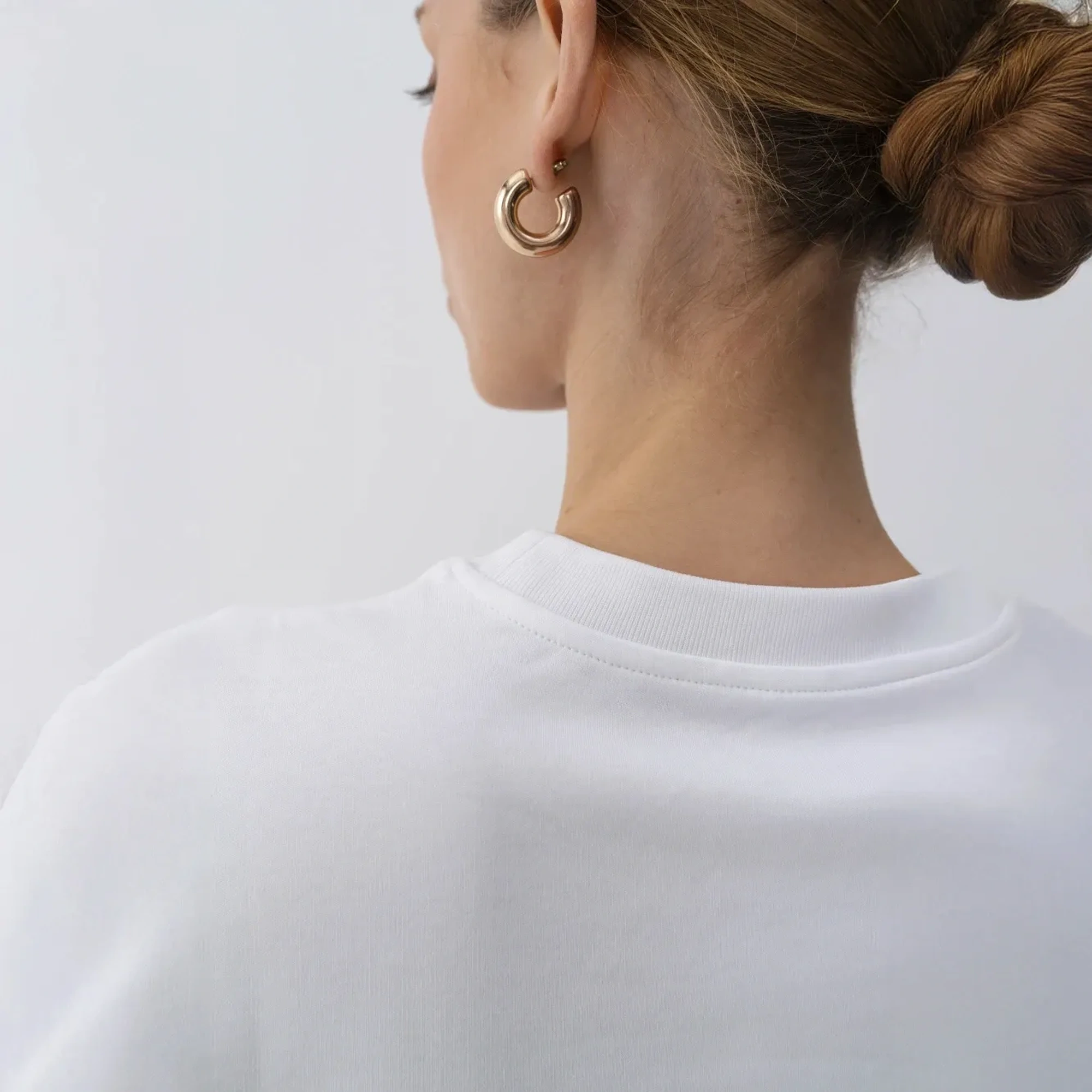 Qua Home Dori Kadın % 100 Pamuk Uzun Kol Tişört Beyaz