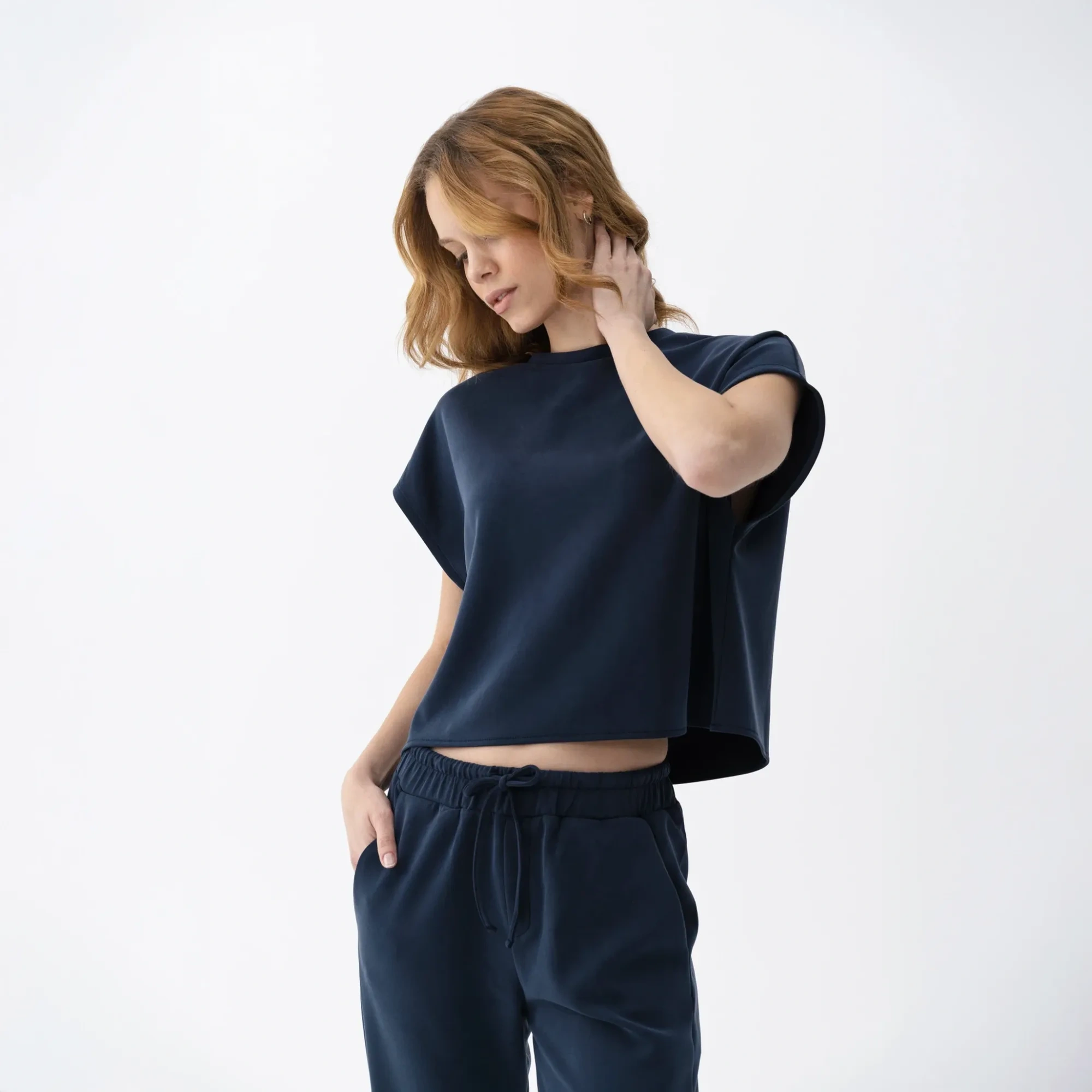 Qua Home Nua Kadın Modal Tişört Lacivert