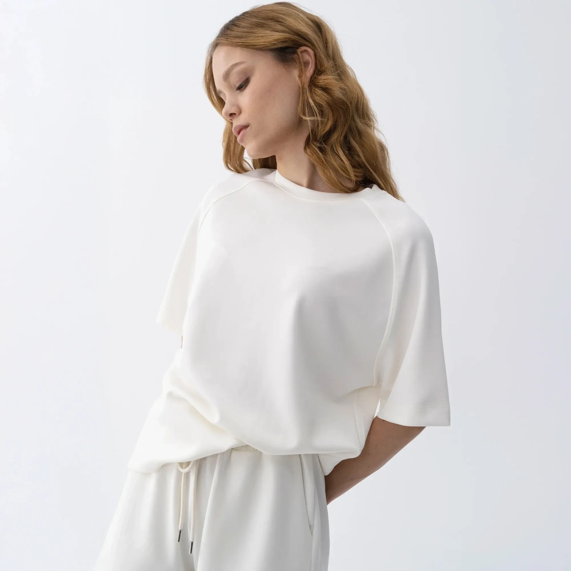 Qua Home Isla Kadın Modal T-shirt Ekru