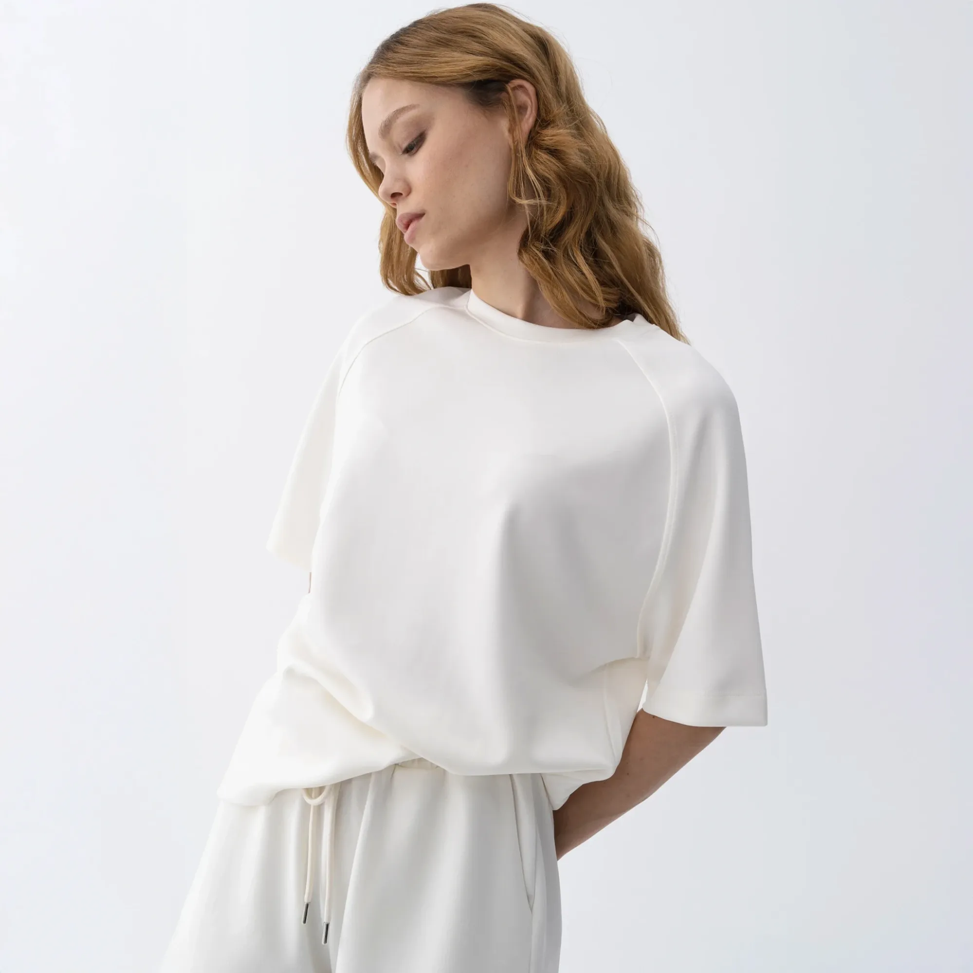  Qua Home Isla Kadın Modal T-shirt Ekru